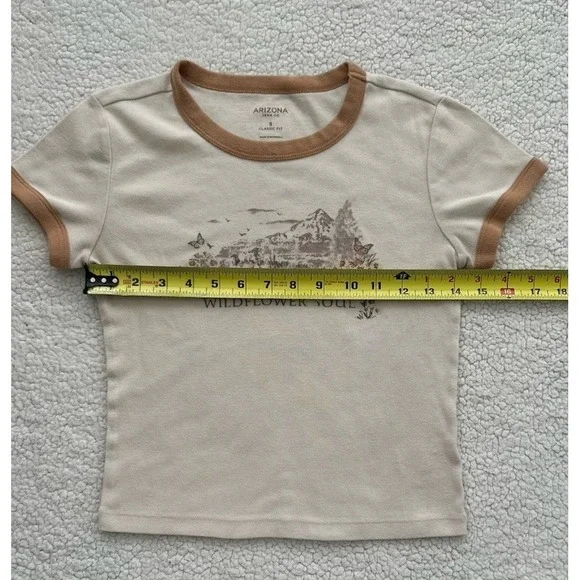 Womens Wildflower Soul Ringer Tee Festival Indie Sleaze Size Small 90s Y2K - Picture 6 of 8